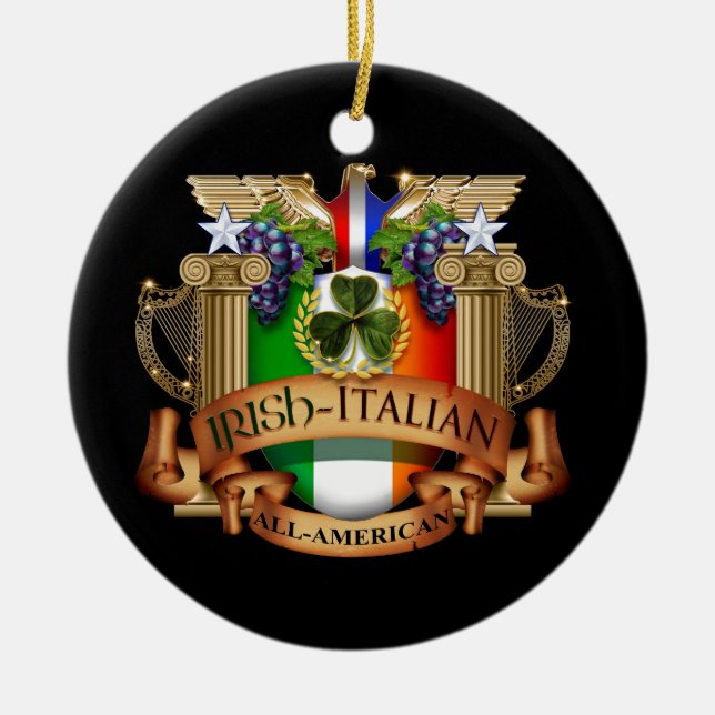 Décoration En Céramique Italien irlandais tout américain (Devant)