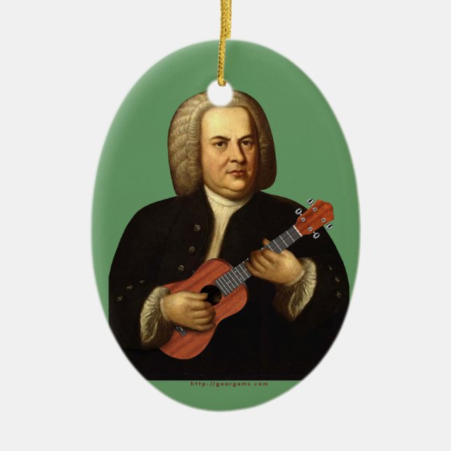Décoration En Céramique J.S. Bach sur Uke (Devant)