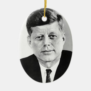 Décoration En Céramique Jack noir et blanc JFK John F. Kennedy