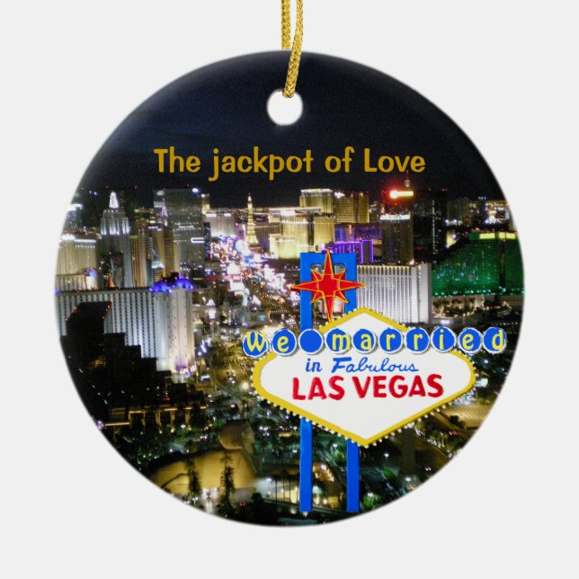 Décoration En Céramique Jackpot Mariage Las Vegas (Devant)