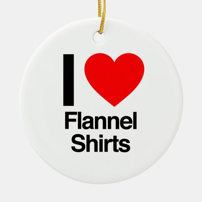 Décoration En Céramique j'adore les chemises flannel (Devant)