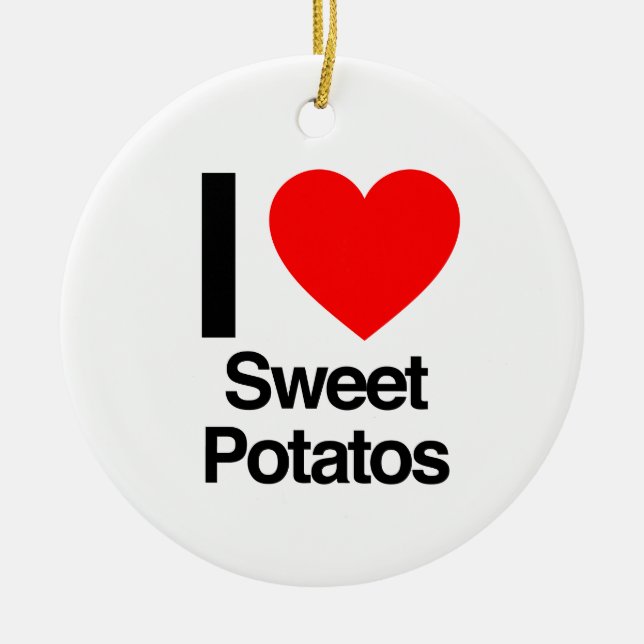 Décoration En Céramique j'adore les patates douces (Devant)