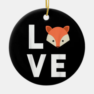 Décoration En Céramique J'adore les renards Renard mignon Renard drôle J'a