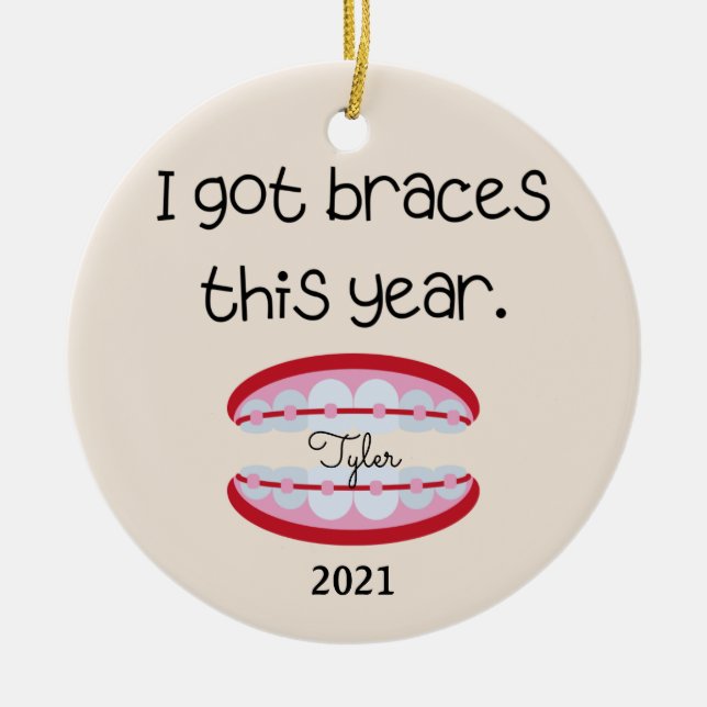 Décoration En Céramique J'Ai Des Bracelets Cette Année (Devant)