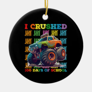 Décoration En Céramique J'ai écrasé 100 jours de camion monstre de l'école