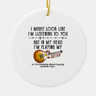 Décoration En Céramique J'Ai L'Air De Vous Écouter Jouer À La Guitare