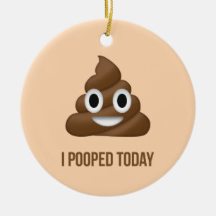 Décoration En Céramique J'Ai Poopé Aujourd'Hui Drôle Emoticon