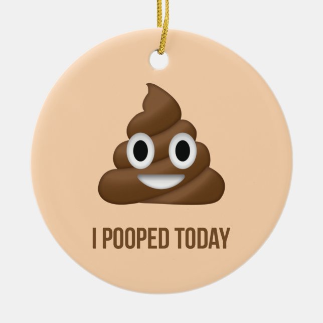 Décoration En Céramique J'Ai Poopé Aujourd'Hui Drôle Emoticon (Devant)