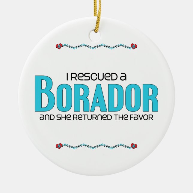 Décoration En Céramique J'ai secouru une conception (femelle) d'adoption (Devant)