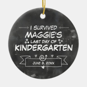 Décoration En Céramique J'ai survécu à la DERNIÈRE journée des enfants de 