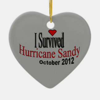 Décoration En Céramique J'ai survécu à l'ornement de Sandy d'ouragan