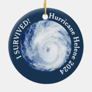 Décoration En Céramique J'Ai Survécu ! Ouragan Helene 2024