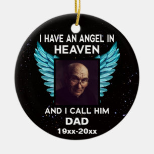 Décoration En Céramique J'ai un ange au Ciel et je l'appelle papa