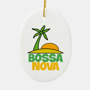 Décoration En Céramique J'aime Bossa Nova cadeau pour les amateurs de musi