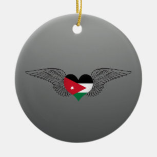Décoration En Céramique J'aime la Jordanie - ailes