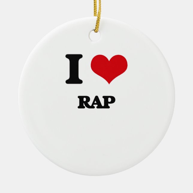 Décoration En Céramique J'aime le RAP (Devant)