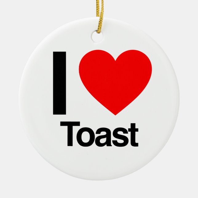 Décoration En Céramique J'aime les toasts (Devant)