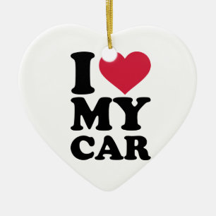 Décoration En Céramique J'aime ma voiture