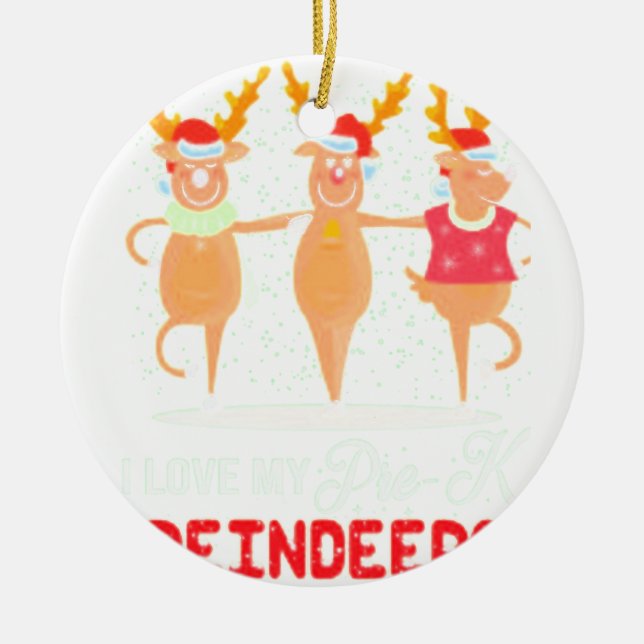 Décoration En Céramique J'Aime Mon Pré K (Devant)