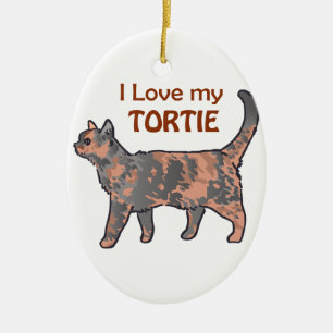 Décoration En Céramique J'aime mon Tortie