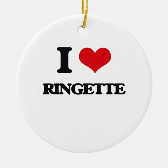 Décoration En Céramique J'aime Ringette (Devant)