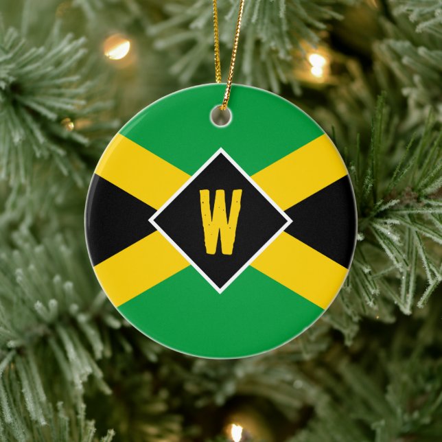 Décoration En Céramique Jamaican Flag Monogram Christmas (Arbre)