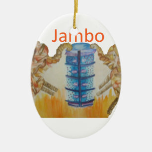 Décoration En Céramique Jambo Jumbo African Kids Elephants Art Imprimer