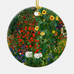 Décoration En Céramique Jardin agricole avec tournesol par Gustav Klimt
