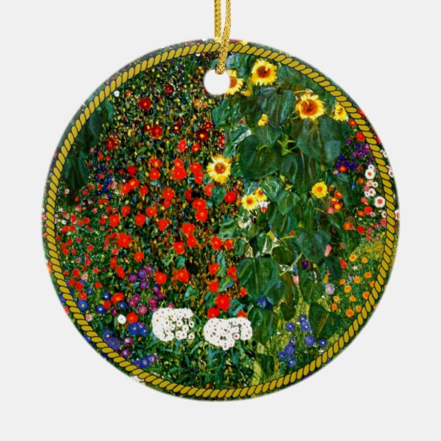Décoration En Céramique Jardin agricole avec tournesols (Devant)
