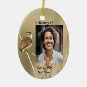 Décoration En Céramique Jardin de la nature avec oiseau et photo mémoriell
