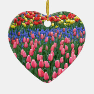 Décoration En Céramique Jardin de tulipe coloré à ressort