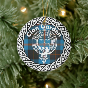 Décoration En Céramique Jardin du clan écossais Tartan et blason