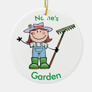 Décoration En Céramique Jardinière légère de fille de brune dans les de