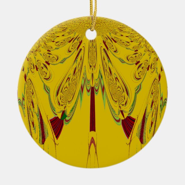 Décoration En Céramique jaune (Devant)