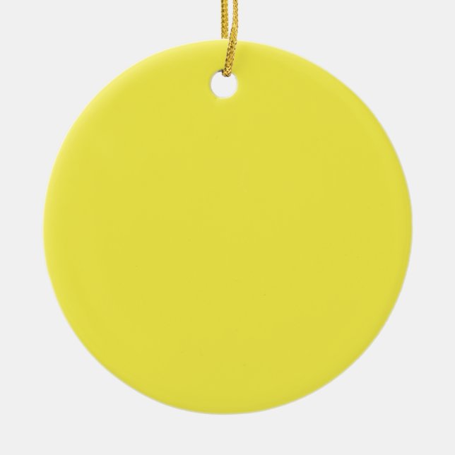 Décoration En Céramique Jaune jonquille (Devant)