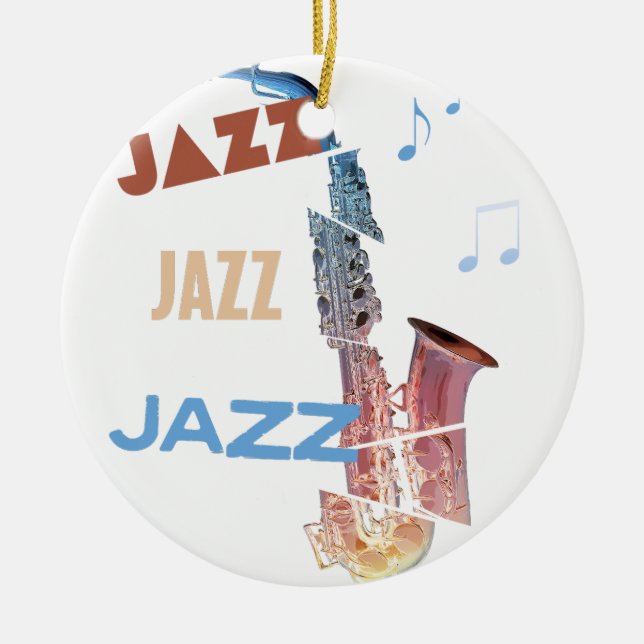 Décoration En Céramique Jazz Saxophone Art moderne (Devant)