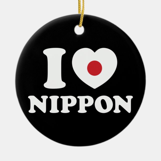 DÉCORATION EN CÉRAMIQUE JE COEUR [AMOUR] NIPPON (Devant)