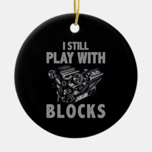 Décoration En Céramique Je Joue Toujours Avec Blocks Racing