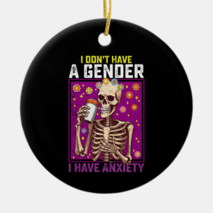 Décoration En Céramique Je n'ai pas de genre, j'ai de l'anxiété non binair