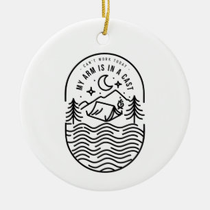 Décoration En Céramique Je ne peux pas travailler aujourd'hui mon bras est