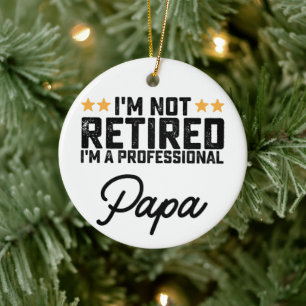 Décoration En Céramique Je ne suis pas à la retraite, je suis un papa prof