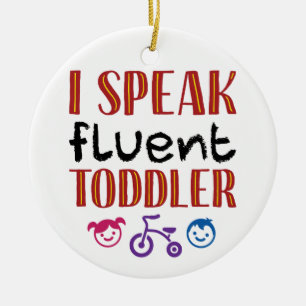 Décoration En Céramique Je Parle Enseignant De Garderie Fluent Toddler