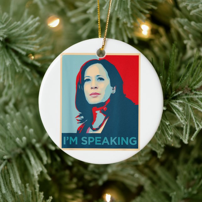 Décoration En Céramique Je parle Kamala Harris (Arbre)