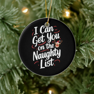 Décoration En Céramique Je peux vous mettre sur la liste des vilains Noël 