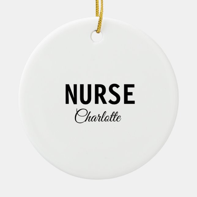 Décoration En Céramique Je suis infirmière médecin expert ajouter votre no (Devant)