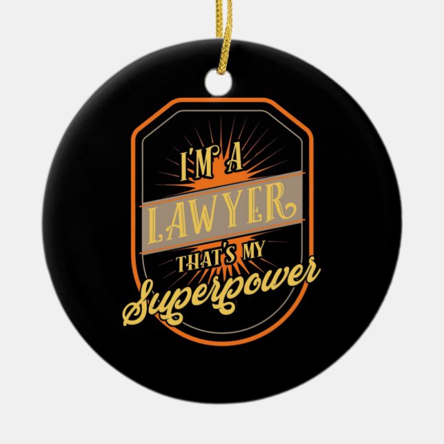 Décoration En Céramique Je Suis Un Avocat (Devant)