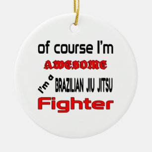 Décoration En Céramique Je suis un combattant brésilien de Jiu Jitsu