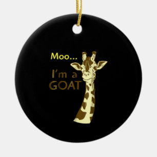 Décoration En Céramique Je suis un Cool de chèvre qui confuse la Giraffe