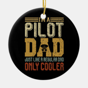 Décoration En Céramique Je suis un pilote papa Drôle cadeau de Fête des 