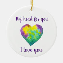 Je t'aime coeur arc-en-ciel Saint-Valentin